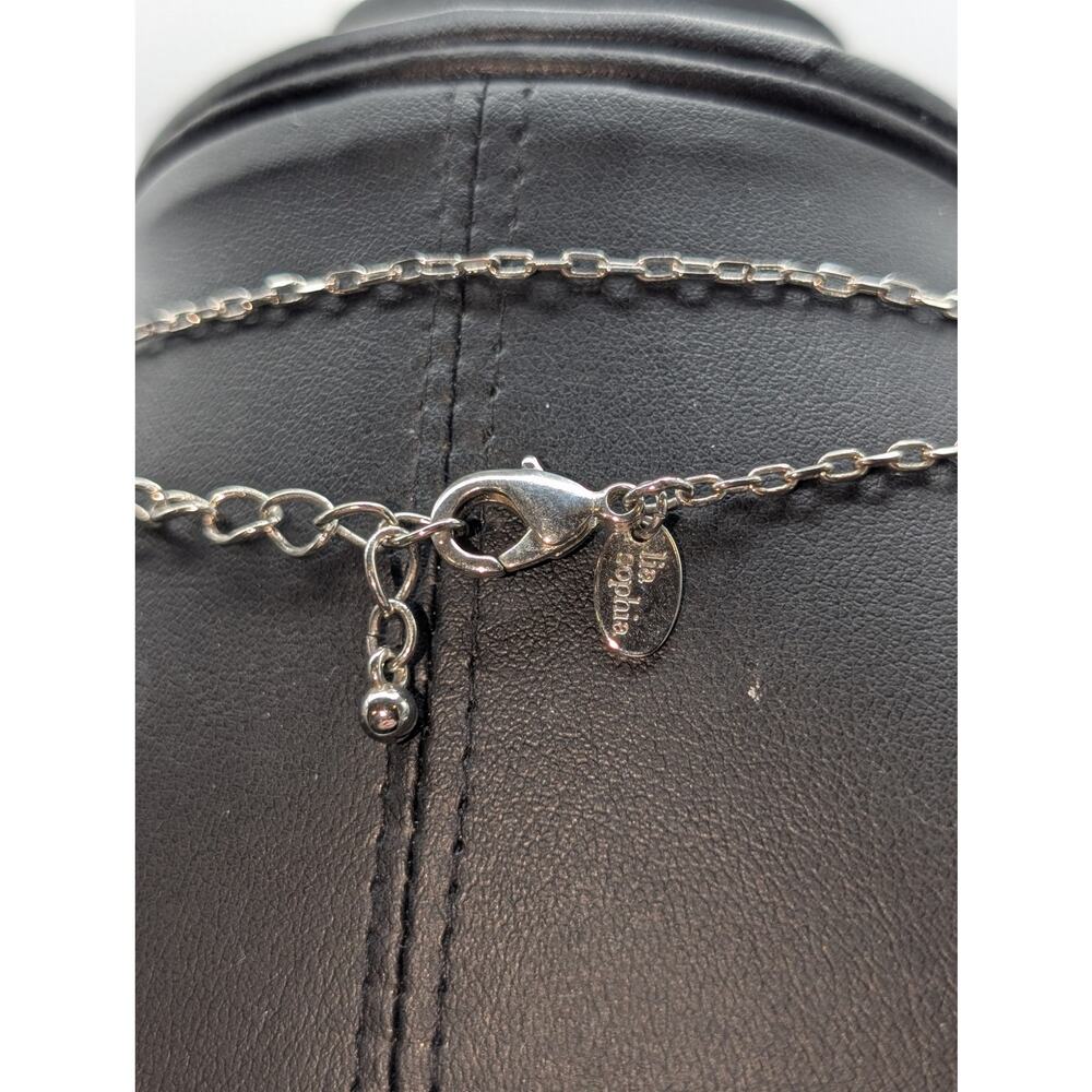 Lia Sophia 'Blossom' Silver Tone Flower Cut Out Station Long Chain Necklace - Picture 5 of 6